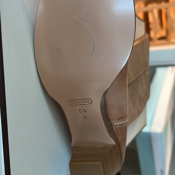 New Coach Burnished calf tall boot sz 6.5 Orig $498 - Picture 2 of 3